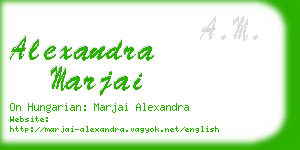 alexandra marjai business card